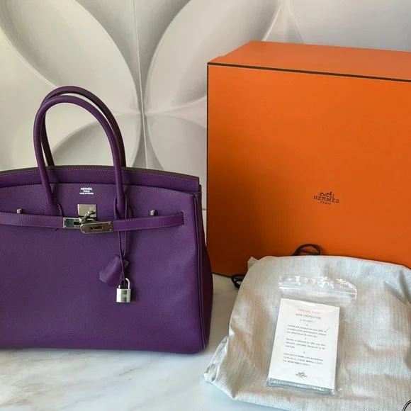 Hermès Birkin 35 handbag in Anemone Epsom! - Picture 16 of 17
